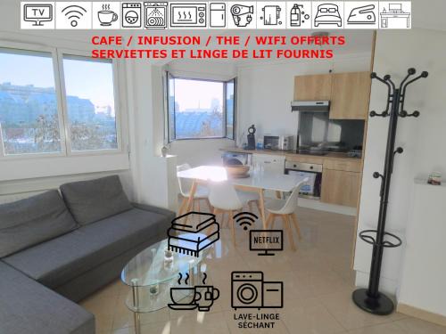 Chateaudun-Bannier Apartment | 37m2 lumineux face gare SNCF, WIFI, NETFLIX, café et thé offerts