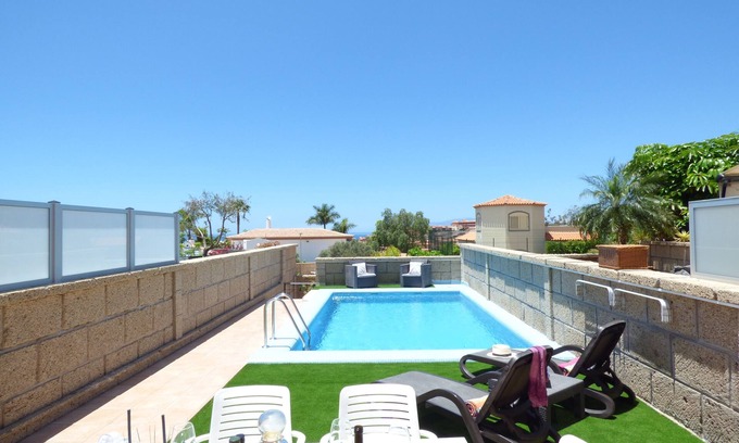 Costa Adeje House | 4 bed townhouse with a private heated pool @28º for free A.C