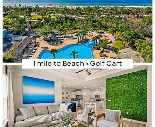 Port St. Joe House | 4 Bedroom Sleeps 10 Beach Resort pool, Golf Cart included! Sunsets