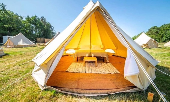 Llanfaethlu Cabin | 4 'Chara' Bell Tent Glamping Anglesey North Wales