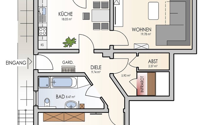 Gebhardshain Apartment | 4-star vacation apartment for max. 3 adults + infant