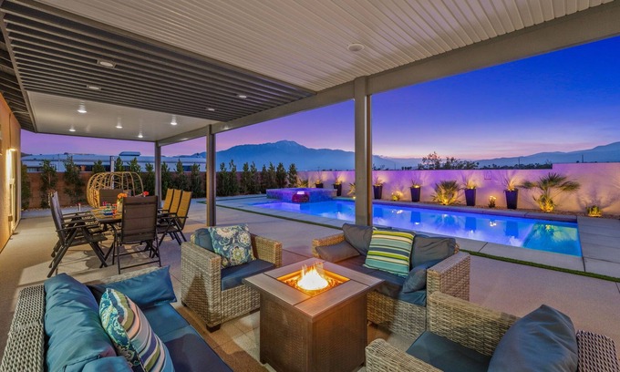 Desert Hot Springs House | 4BR Oasis W/Heated Pool, Spa, Game room, BBQ & Mountain View