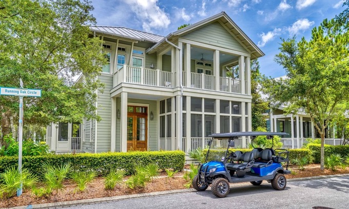 Forest District House | 5 BR Watercolor Oasis in Forest District. Beach Club Access, Golf Carts, Pools, Bikes, and More.