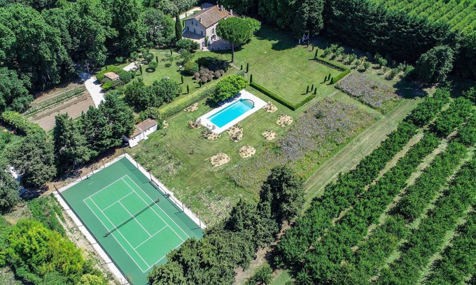 St.-Remy-de-Provence House | 5 to 9BR/7BA House w Pool, Tennis, AC, 8 Acres - Saint Remy Area!