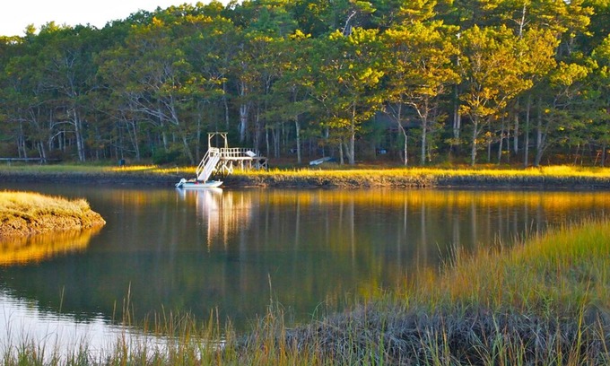 Kittery Point House | 600' of Waterfront Chauncey Creek House, fenced yard, office, walk to the beach