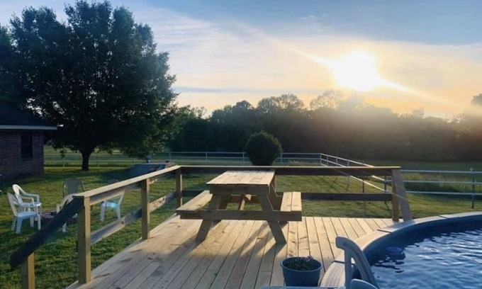 Broken Bow House | 80 Acre Ranch Style Home in Town, 15 min from Broken Bow Lake & Private Pool!