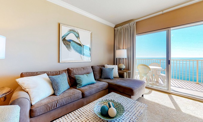 Gulf Shores Condo | 9th-Floor Gulf-Front Condo w/Shared Pool, Hot Tub, Sauna, Private Balcony, Views