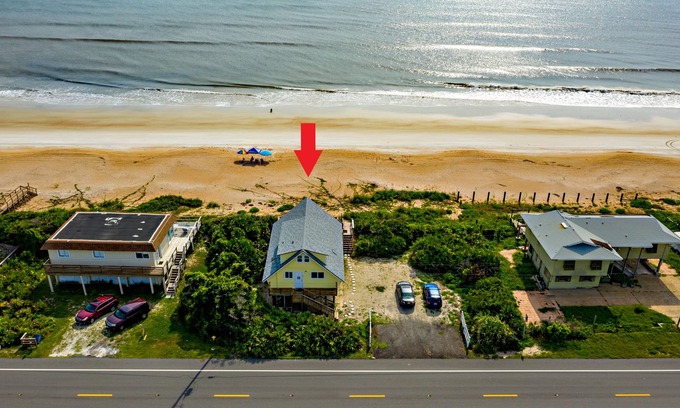 South Ponte Vedra Beach House | A-frame beach house steps from the ocean with deck & central AC