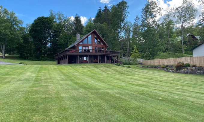 Cold Brook Cabin | Adirondack Lakeside Lodging, Wrap Around Deck, Panoramic Lakeviews, Beach Access