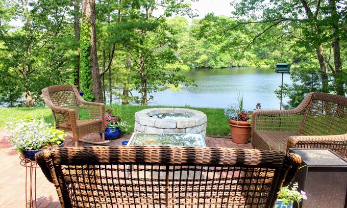 Osterville House | Adorable Pond Front Home Walking Distance to Town