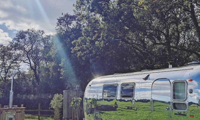 Ashburton House | Airstream, vintage American caravan & Hottub