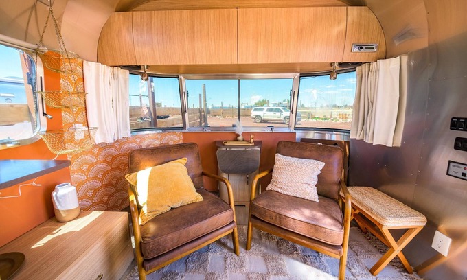 Valle House | Airstream w/Private Hot Tub (Unit D) - 3 Person Airstream with Private Hot Tub