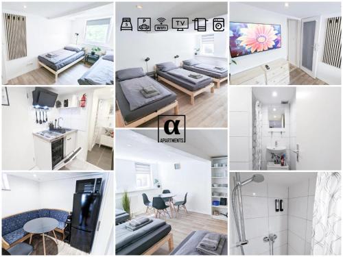 Ludwigsburg Apartment | ALFA Ludwigsburg City Apartment 3 Zimmer für 5 Personen l Parkplatz l Bad I Küche l WIFI & SmartTV l Parking l Bathroom l Kitchen