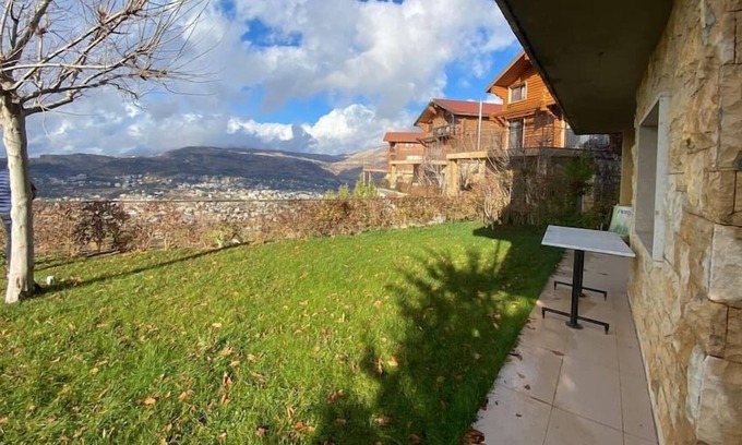 Mzaar Kfardebian Apartment | Amazing 1 BR Chalet with Garden & Fireplace