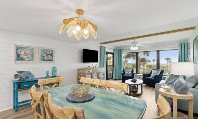 Amelia City Condo | Amelia Surf & Racquet Club Condo | 2nd Floor Oceanview | Pools | Tennis Courts | Sleeps 4