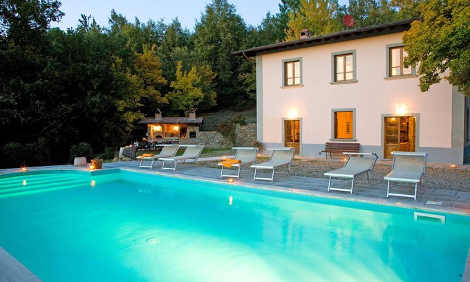 Poppi Villa | Ancient country villa with pool in the hills of Tuscany, surrounded by woods