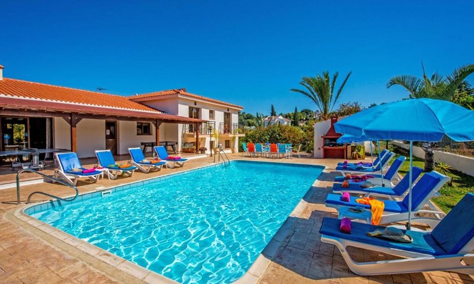 Latchi Villa | Androniki Luxury Villa Sea Views Pool BBQ WiFi A/C