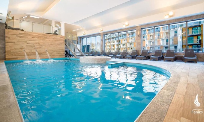 Kolobrzeg Apartment | ApartamentyPrzyMorzu 008 z Basenem Tarasem i Ogródkiem