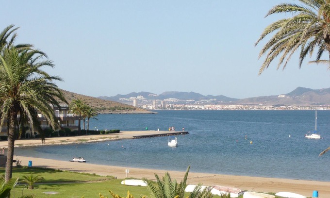 San Javier Apartment | Apartment overlooking the sea with private lawn