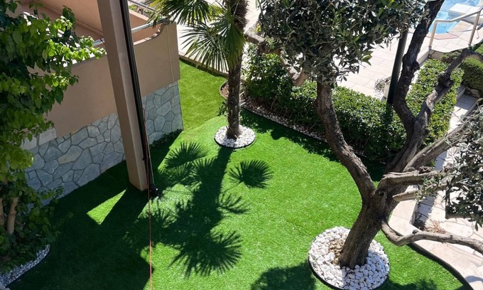 Kornic Apartment | Apartment Barbara033 with the pool and a perfect sea view