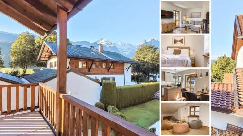 Garmisch-Partenkirchen Apartment | Apartment für 6 - Bergblick, Balkon, Kamin, Kino, Yoga, Parkplatz