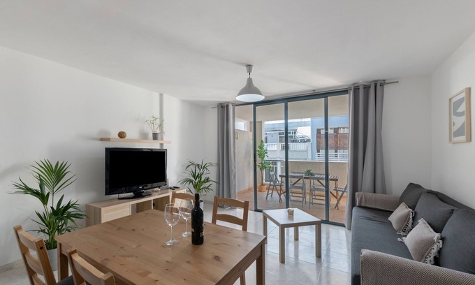 Puerto Naos Apartment | Apartment 'Costa Azul' with Sea View, Private Terrace and Wi-Fi