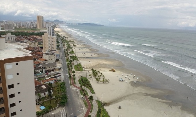 Praia Grande Apartment | Apartment sea view/gourmet balcony