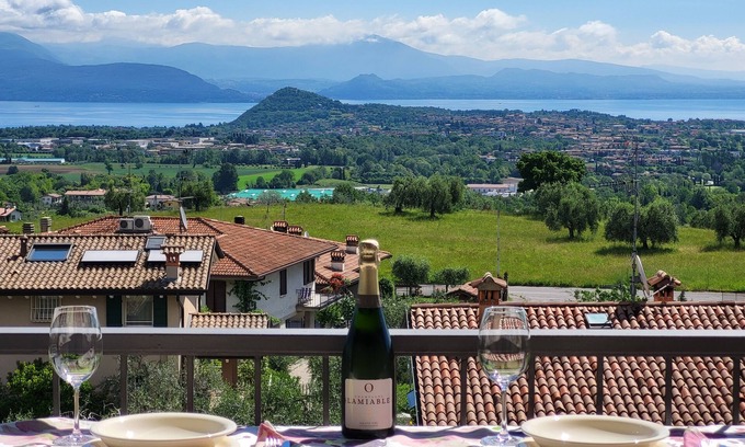 Polpenazze del Garda Apartment | Apartment with stunning views of Lake Garda, terrace and swimming pool