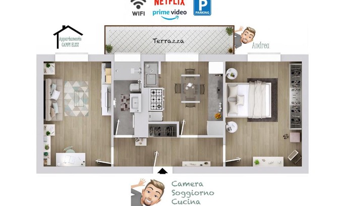 Citta Nuova-Barriera Nuova-San Vito-Citta Vecchia Apartment | Appartamento Campi Elisi