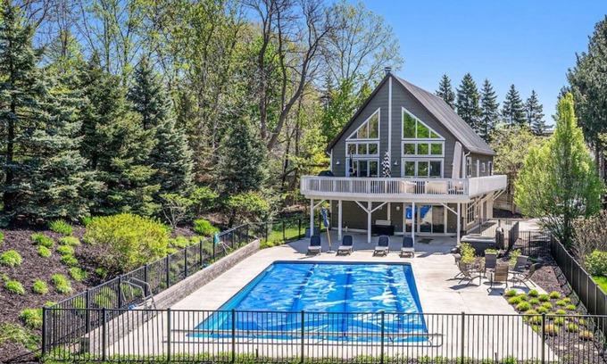 South Haven Apartment | Ark on Park: Private Inground Pool, sleeps 12