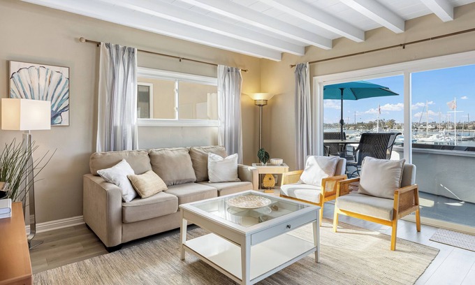 Balboa Peninsula House | Bayfront Condo w/Dock Access + Patio | Walk to Beach, Surf & Newport Dining