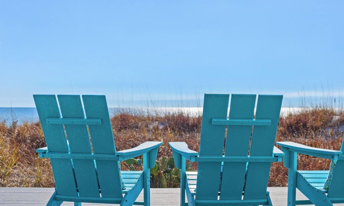 Miramar Beach House | Beach Front. Hot Tub, 2 Gulf Front Masters, New Deck FREE Beach Chair Service