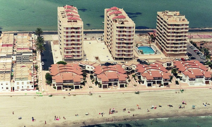 San Javier Apartment | Beachfront Apartment with Pool, Terrace, and Parking in La Manga