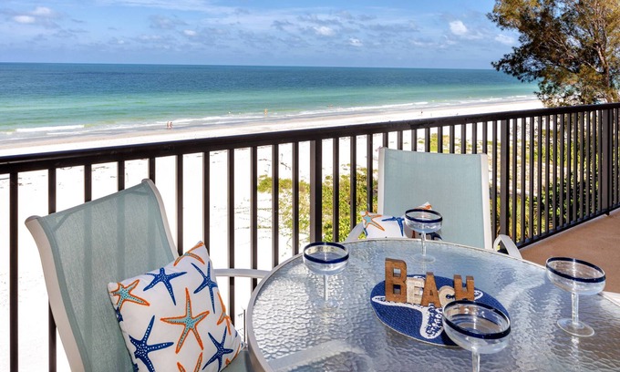 Indian Shores Condo | Beachfront w/Spectacular Views! ~ Pool/Hot Tub OPEN, Grills, FREE Activities~504 Sandcastle III