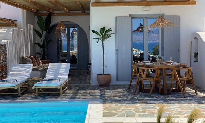 Agia Anna Apartment | Beachhouse Omega Naxos - luxury holiday house - private pool & stunning sea view