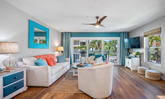 Indian Rocks Beach Condo | Beachside Villas 104A - Our Pool is OPEN!