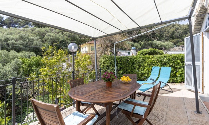 San Bartolomeo al Mare Apartment | Beautiful apartment for 4 people with pool, WIFI, TV, terrace and panoramic view