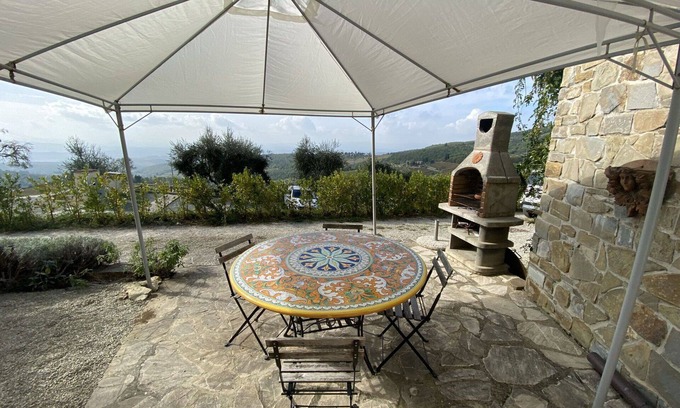 Castellina in Chianti House | Beautiful private villa for 4 guests with A/C, WIFI, TV, terrace, pets allowed and panoramic view