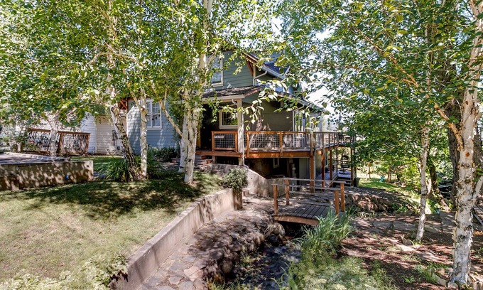 Hood River House | Beautiful Creekside DT Hood River Home, balcony w/River Views, walk to town