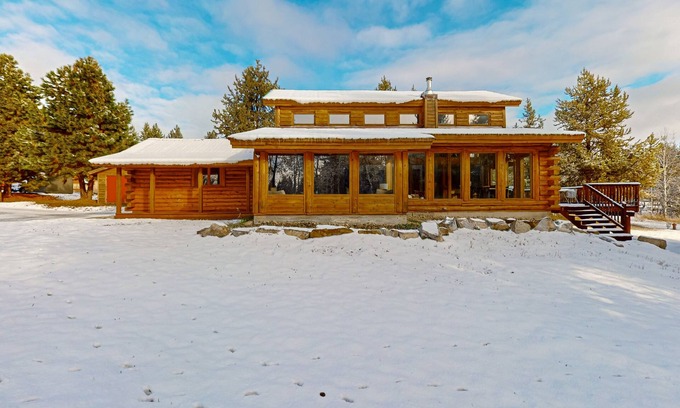 McCall Cabin | Beautiful home on quiet tree-lined property - gorgeous deck & expansive yard