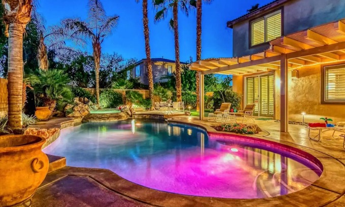Indio House | Beautiful home with private pool, pool spa & outdoor kitchen