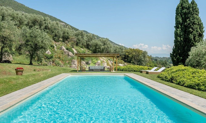 San Lorenzo a Vaccoli Villa | Beautiful private villa with A/C, private pool, WIFI, TV, patio and panoramic view, close to Lucca