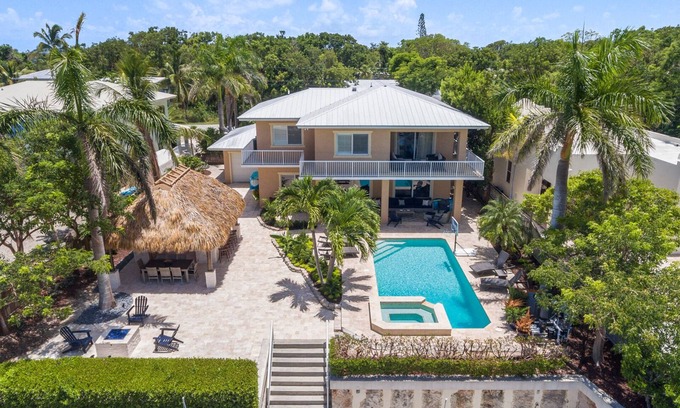 Anglers Park House | Beautiful Key Largo Resort Home w/Pool, Hot Tub, Tiki, Fire Pit