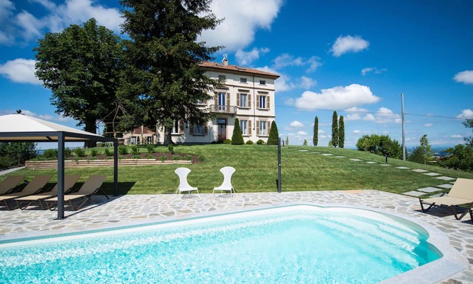 Costigliole d'Asti Villa | Beautiful private villa for 12 guests with private pool, WIFI, A/C, TV, patio and panoramic view