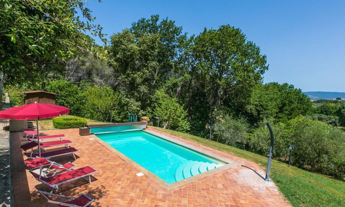 Casale Marittimo House | Beautiful private villa with WIFI, A/C, private pool, patio, pets allowed and panoramic view