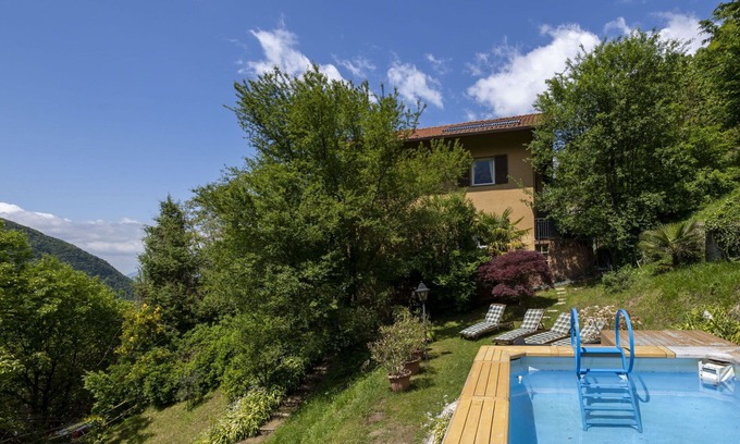 Pisogne Villa | Beautiful private villa for 16 guests with WIFI, private pool, TV, patio and pets allowed