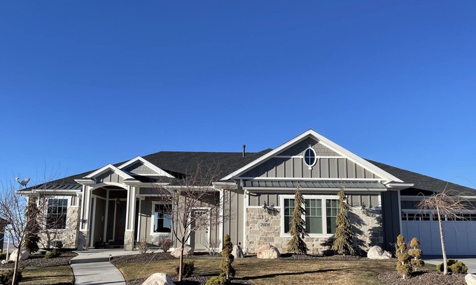 Cedar City House | Beautiful, spacious bottom floor of home. 2 fireplaces, outdoor firepit, patio.