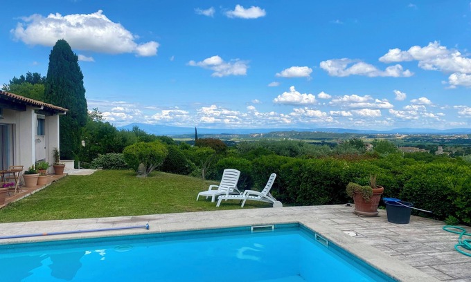 Rochefort-du-Gard Villa | Bel Air Provence 5-bedroom Villa Panoramic Views on Alpilles mountains