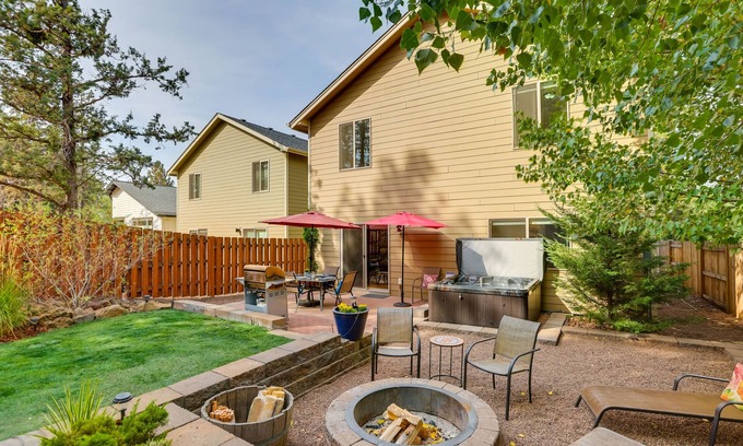Old Farm District House | Bend Getaway w/Private Hot Tub, Patio & Grill!