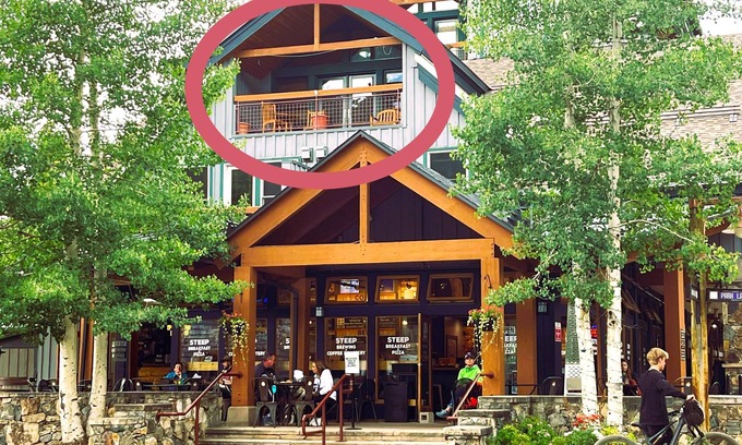 River Run Condo | Best deck view of River Run ski slope 1 min walk to gondola/village 2 bed 2 bath